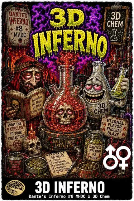 3D Inferno Cannabis Seeds - Dante's Inferno #8 x 3D Chem - Seedlys USA