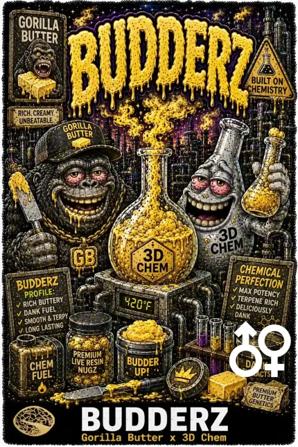 Budderz Cannabis Seeds - Gorilla Butter x 3D Chem - Seedlys USA