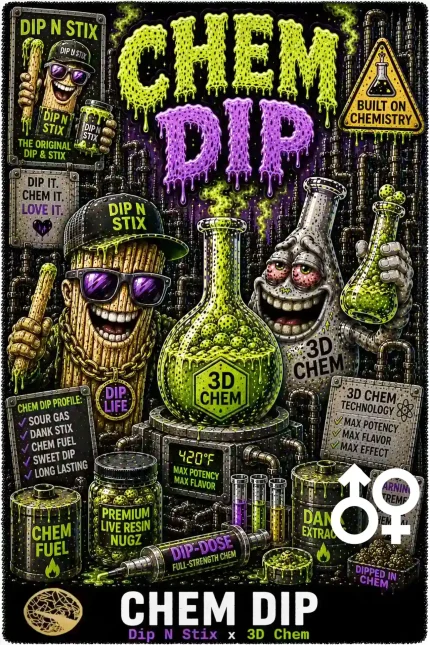 Chem Dip Cannabis Seeds - Dip N Stix x 3D Chem - Seedlys USA
