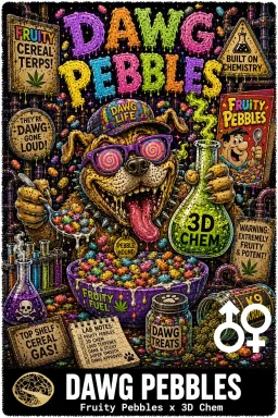 Dawg Pebbles Cannabis Seeds - Fruity Pebbles x 3D Chem - Seedlys USA