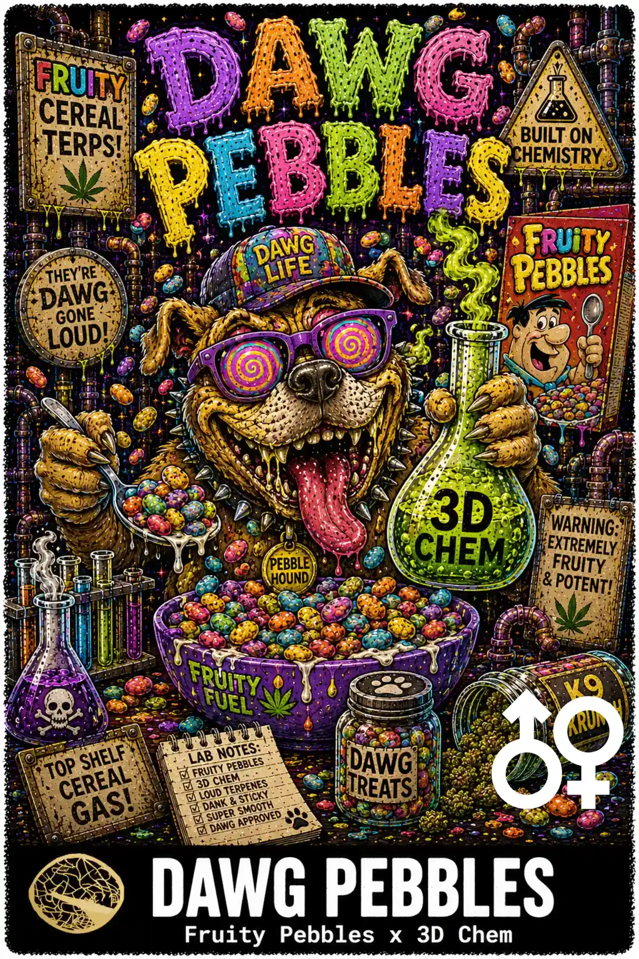 Dawg Pebbles Cannabis Seeds - Fruity Pebbles x 3D Chem - Seedlys USA