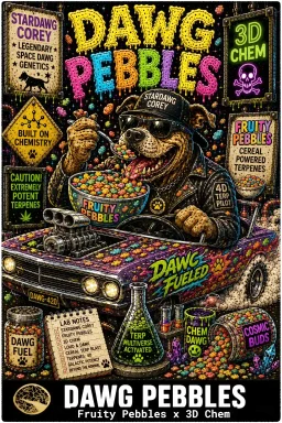 Dawg Pebbles Cannabis Seeds - Fruity Pebbles x 3D Chem - Seedlys USA