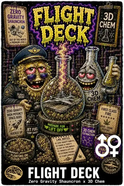 Flight Deck Cannabis Seeds - Zero Gravity Shauncron x 3D Chem - Seedlys USA