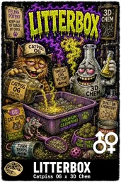 Litterbox Cannabis Seeds - Catpiss OG x 3D Chem - Seedlys