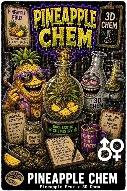 Pineapple Chem Cannabis Seeds - Pineapple Fruz x 3D Chem - Seedlys USA