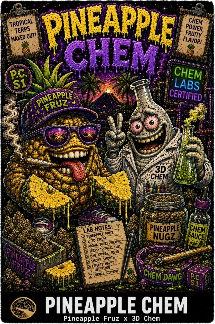 Pineapple Chem Cannabis Seeds - Pineapple Fruz x 3D Chem - Seedlys USA