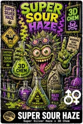 Super Sour Haze Cannabis Seeds - Super Silver Haze x 3D Chem - Seedlys USA