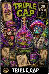 Triple Cap Cannabis Seeds - Cap Junky x 3D Chem - Seedlys USA