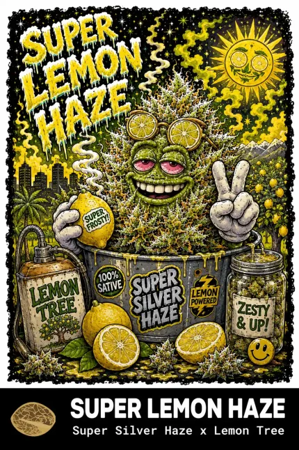 Super Lemon Haze Feminized Seeds - Super Silver Haze x Lemon Tree - Seedlys