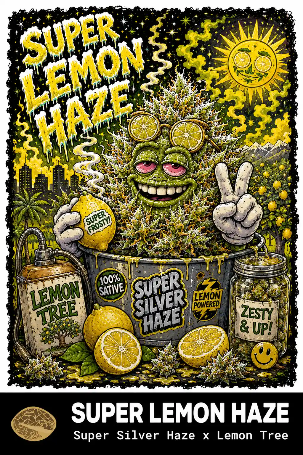 Super Lemon Haze Feminized Seeds - Super Silver Haze x Lemon Tree - Seedlys Super Lemon Haze Feminized Seeds - Super Silver Haze x Lemon Tree - Seedlys